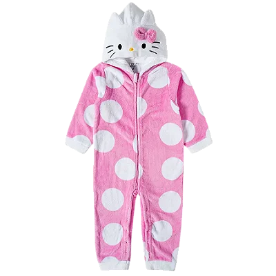 MACACÃO SEM PÉ PELUDINHO TIP TOP KIDS - HELLO KITTY - MENINA