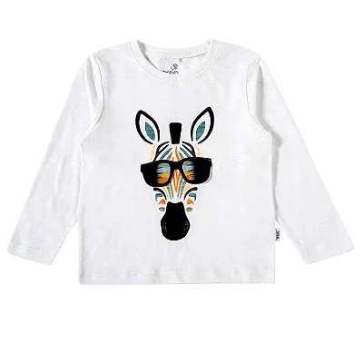 CAMISETA MANGA LONGA TIP TOP TODDLER - ZEBRA - MENINO