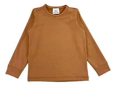 CAMISETA TÉRMICA MANGA LONGA COMFORT FOFOTINHOS - CARAMELO - UNISSEX