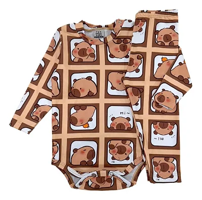 CONJUNTO TÉRMICO 2 PEÇAS COMFORT FOFOTINHOS - CAPIVARA - UNISSEX