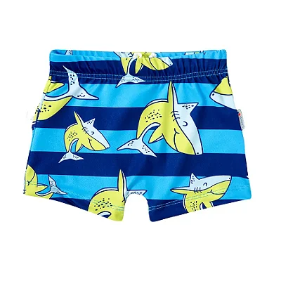 MODA PRAIA SUNGA TIP TOP - TUBARÃO - PROTEÇÃO UV50+ - MENINO