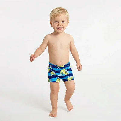 MODA PRAIA SUNGA TIP TOP TODDLER - TUBARÃO - PROTEÇÃO UV50+ - MENINO