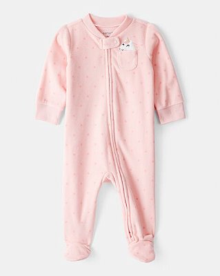 MACACÃO COM PÉ FLEECE CARTER'S - UNICÓRNIO - MENINA