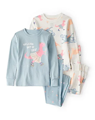 PIJAMA 4 PEÇAS CARTER'S - DINOSSAURO - MENINA