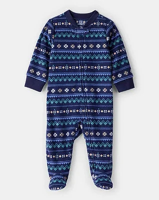 MACACÃO COM PÉ FLEECE CARTER'S - ÉTNICO - MENINO