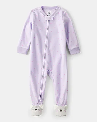 MACACÃO COM PÉ FLEECE CARTER'S - COALA - MENINA