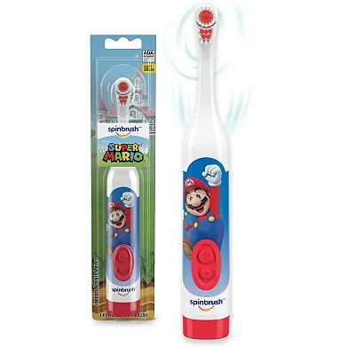 ESCOVA DE DENTE ELÉTRICA INFANTIL SPINBRUSH - SUPER MARIO