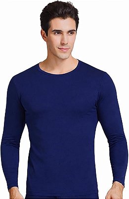 CAMISETA TÉRMICA MANGA LONGA JAGAR - AZUL MARINHO - MASCULINA