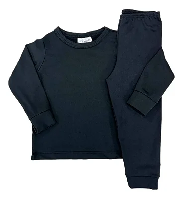 CONJUNTO TÉRMICO 2 PEÇAS COMFORT FOFOTINHOS - PRETO - UNISSEX