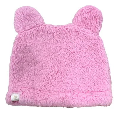TOUCA TEDDY COM ORELHINHAS FOFOTINHOS - ROSA CLARO - MENINA