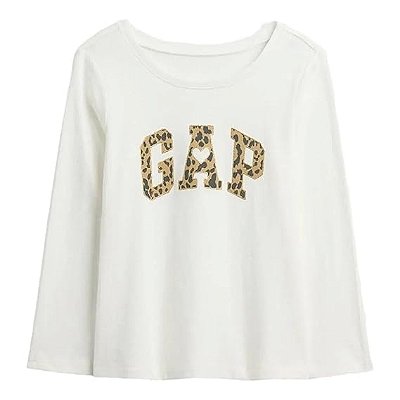 CAMISETA MANGA LONGA GAP - ANIMAL PRINT - MENINA