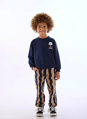 CONJUNTO 2 PEÇAS TODDLER TRÊS E JÁ - DINO MARINHO - MENINO