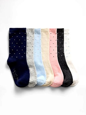 KIT 7 MEIAS GAP - BASICAS - MENINA
