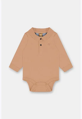 BODY POLO MANGA LONGA UP BABY - CAQUI LATTE - MENINO