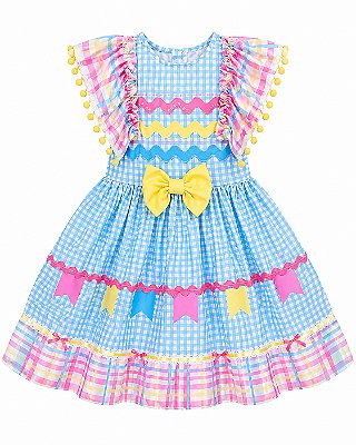 VESTIDO JUNINO KUKIÊ - CANDY COLOR - MENINA