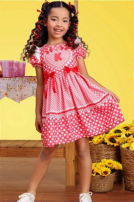 VESTIDO JUNINO KUKIÊ - MAÇA DO AMOR - MENINA