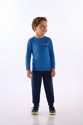CONJUNTO 2 PEÇAS KIDS UP BABY - CHAMPION AZUL- MENINO