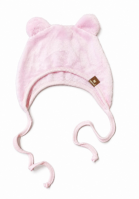 TOUCA EM FLEECE FOFOTINHOS KIDS - ROSA - MENINO
