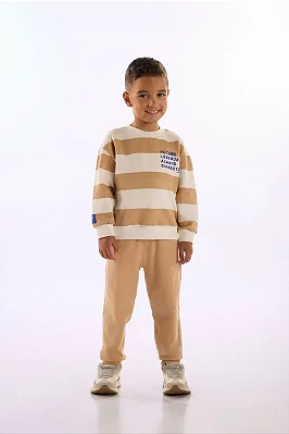 CONJUNTO MOLETOM 2 PEÇAS KIDS UP BABY - LISTRAS - MENINO