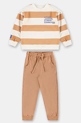 CONJUNTO MOLETOM 2 PEÇAS UP BABY KIDS - LISTRAS - MENINO