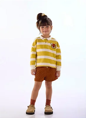 CONJUNTO 2 PEÇAS KIDS TRÊS E JÁ - LISTRAS - MENINA