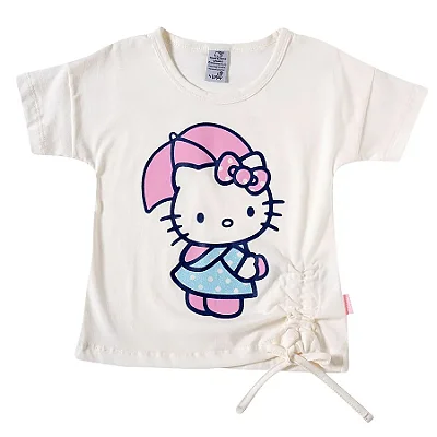 CAMISETA MANGA CURTA KIDS TIP TOP - HELLO KITTY BRANCA - MENINA