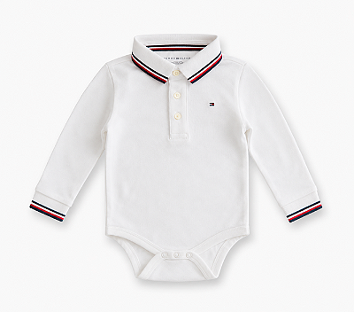 BODY POLO TOMMY HILFIGER - BRANCO - MENINO