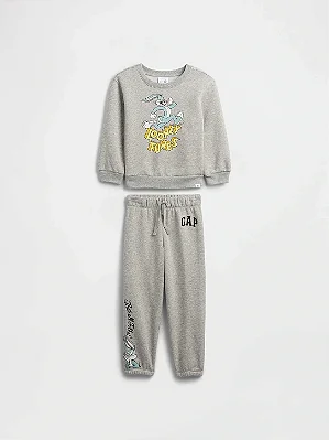 CONJUNTO FLANELADO 2 PEÇAS GAP - LOONEY TUNES- MENINO
