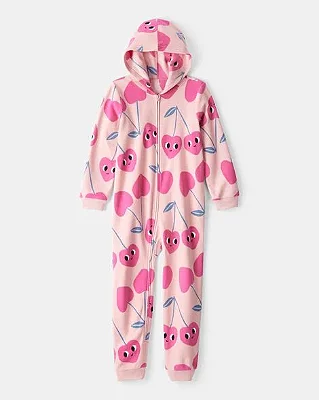 MACACÃO SEM PÉ FLEECE CARTER'S KIDS - CORAÇÃO - MENINA