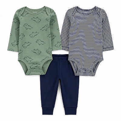 CONJUNTO 3 PEÇAS CARTER'S - DINO - MENINO