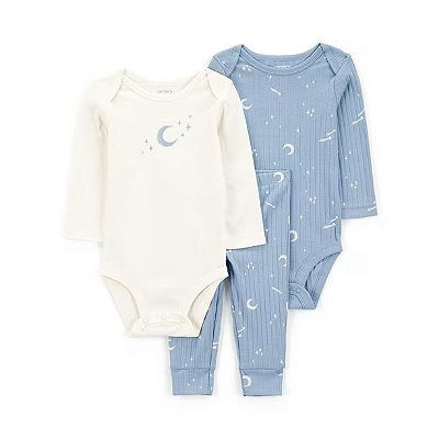 CONJUNTO 3 PEÇAS CARTER'S - LUA - MENINO