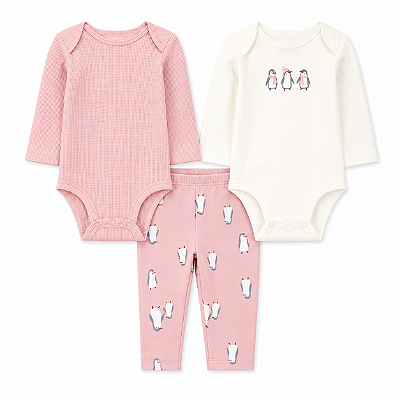 CONJUNTO 3 PEÇAS CARTER'S - PINGUIM - MENINA