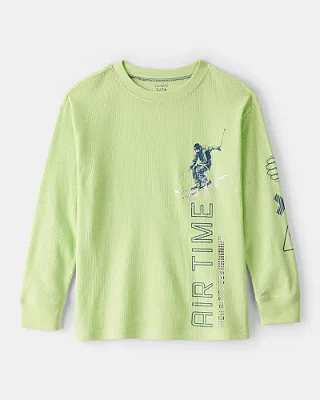 CAMISETA MANGA LONGA CARTER'S KIDS - ESQUI VERDE - MENINO