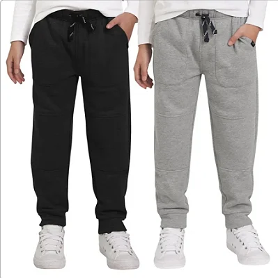 KIT 2 CALÇAS JOGGER LEE KIDS - PRETA E CINZA - MENINO
