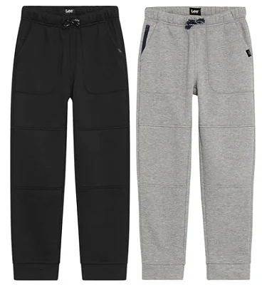 KIT 2 CALÇAS JOGGER LEE KIDS - PRETA E CINZA - MENINO