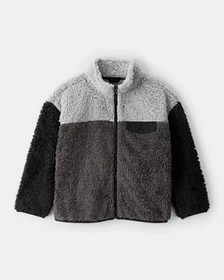 CASACO SHERPA CARTER'S KIDS - CINZA E PRETO - MENINO