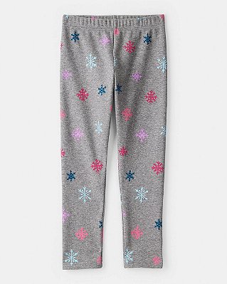 CALÇA LEGGING FLANELADA CARTER'S - FLOQUINHOS DE NEVE - MENINA