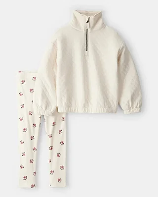 CONJUNTO 2 PEÇAS CARTER'S - FLORAL CREME - MENINA