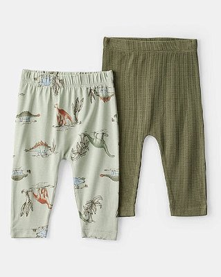 KIT 2 CALÇAS PURELYSOFT CARTER'S - DINOSSAUROS - MENINO