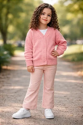CONJUNTO 2 PEÇAS DKNY - ROSA - MENINA