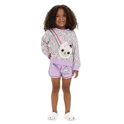 CONJUNTO 2 PEÇAS GABBY'S - LILÁS FLORAL - MENINA