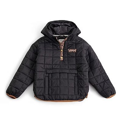 JAQUETA DOBRÁVEL LIMITED TOO KIDS - PRETA - MENINA