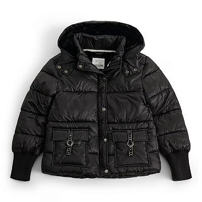 JAQUETA PUFFER LIMITED TOO KIDS - PRETA - MENINA