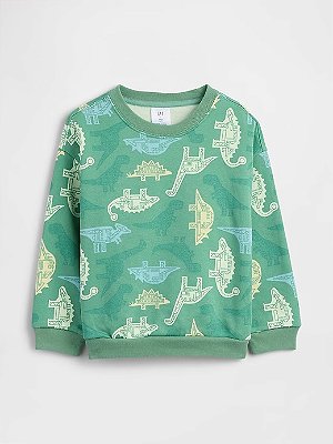 MOLETINHO FLANELADO GAP - DINOS VERDE - MENINO