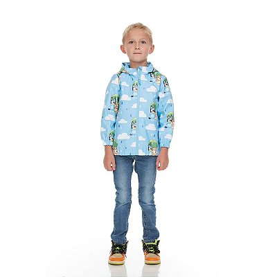 JAQUETA DE CHUVA BLUEY E BINGO - AZUL - MENINO