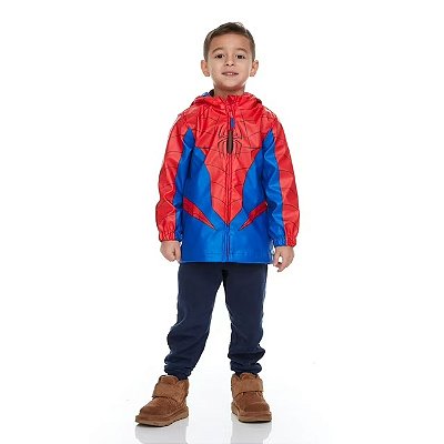 JAQUETA DE CHUVA MARVEL - HOMEM ARANHA - MENINO