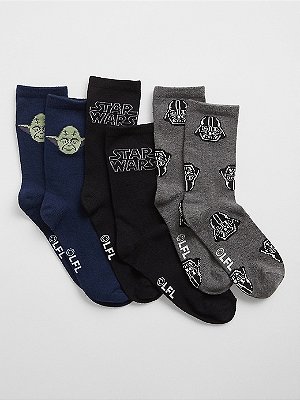 KIT 3 MEIAS GAP KIDS - STAR WARS - MENINO