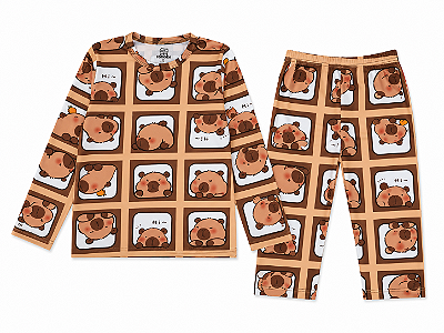 CONJUNTO TÉRMICO 2 PEÇAS COMFORT FOFOTINHOS - CAPIVARA - UNISSEX