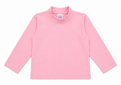 CAMISETA TÉRMICA GOLA ALTA MANGA LONGA COMFORT FOFOTINHOS - ROSA - MENINA
