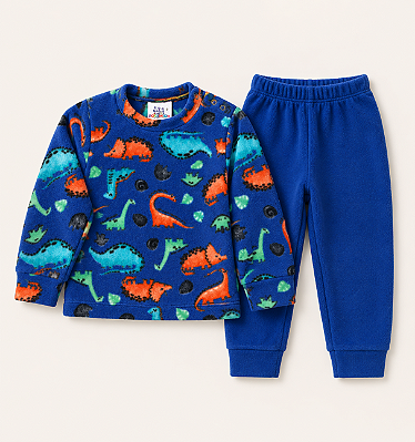 PIJAMA TÉRMICO SOFT 2 PEÇAS PETTENATI FOFOTINHOS - DINOS AZUL - MENINO
